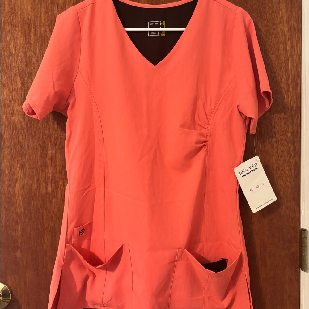 WonderWink Scrub Top Shirt Size Small EasyFit Stretch Nurse Dental Medical